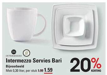 Sligro Intermezzo Servies Bari aanbieding