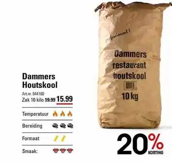 Sligro Dammers Houtskool aanbieding