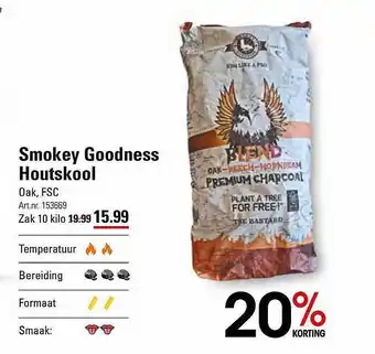 Sligro Smokey Goodness Houtskool aanbieding