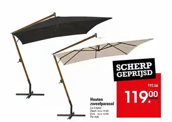 Houten Zweefparasol