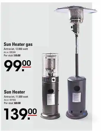 Sligro Sun Heater Gas, Sun Heater aanbieding