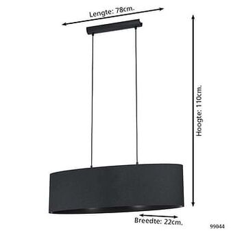 Leen Bakker EGLO hanglamp Maserlo - zwart - Leen Bakker aanbieding