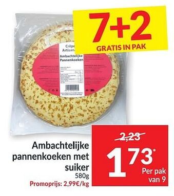 Ambachtelijke pannenkoeken met suiker