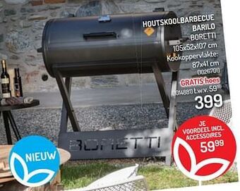 Houtskoolbarbecue barilo boretti