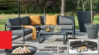 Loungeset lucca met teak