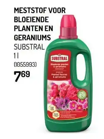 Meststof voor bloeiende planten en geraniums substral