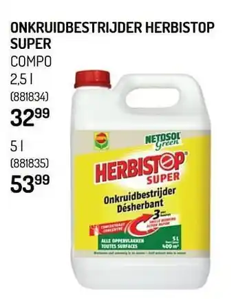 Onkruidbestrijder herbistop super compo