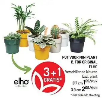 Pot voor miniplant b. for original elho