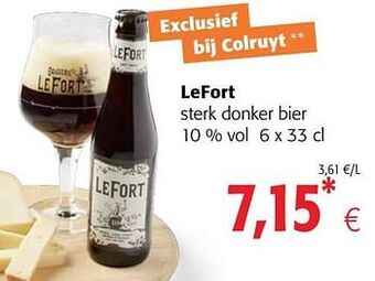 Colruyt Lefort sterk donker bier aanbieding