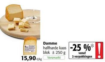 Colruyt Damme halfharde kaas aanbieding
