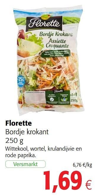 Colruyt Florette bordje krokant aanbieding