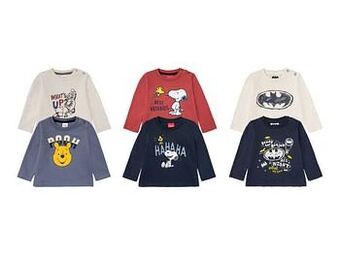 Lidl Set van 2 katoenen T-shirts met lange mouwen aanbieding