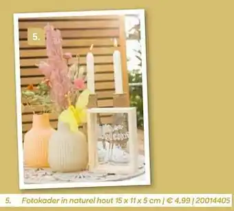 AVA Fotokader in naturel hout aanbieding