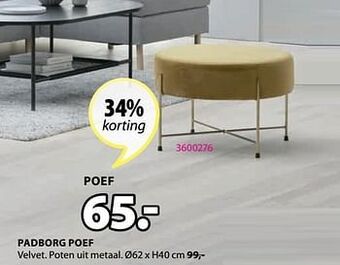 Jysk Padborg poef aanbieding