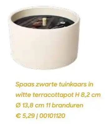Spaas zwarte tuinkaars