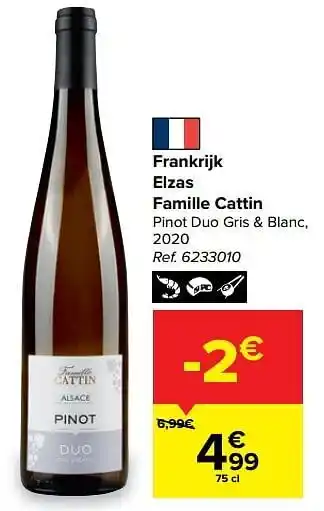 Frankrijk elzas famille cattin pinot duo gris + blanc, 2020