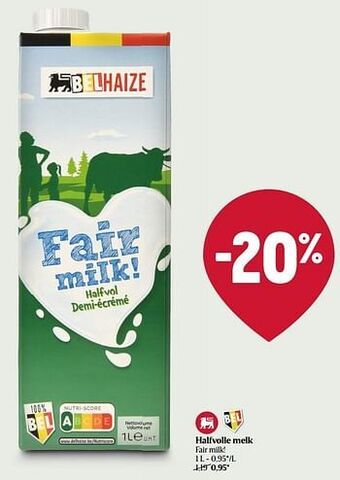 Delhaize Halfvolle melk aanbieding