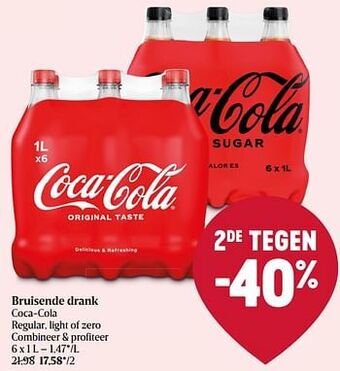 Delhaize Bruisende drank coca-cola aanbieding
