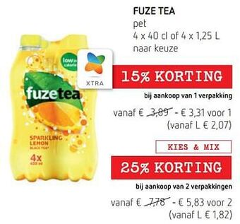 Spar Colruyt Fuze tea aanbieding