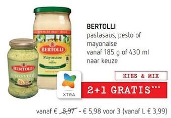 Bertolli pastasaus pesto of mayonaise