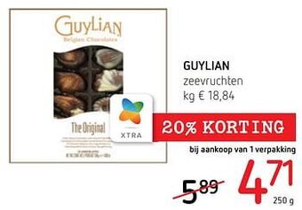Spar Colruyt Guylian zeevruchten aanbieding
