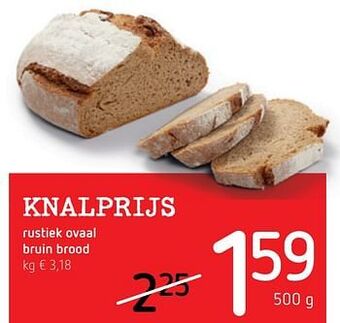 Spar Colruyt Rustiek ovaal bruin brood aanbieding
