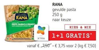 Spar Colruyt Rana gevulde pasta aanbieding
