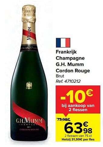 Frankrijk champagne g.h. mumm cordon rouge brut