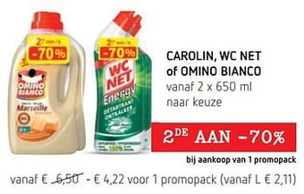 Spar Colruyt Carolin wc net of omino bianco aanbieding