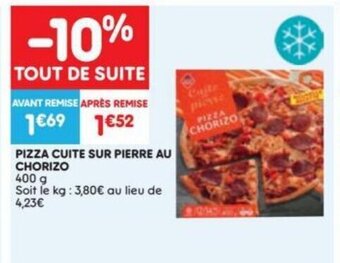 Pizza Cuite Sur Pierre Au Chorizo