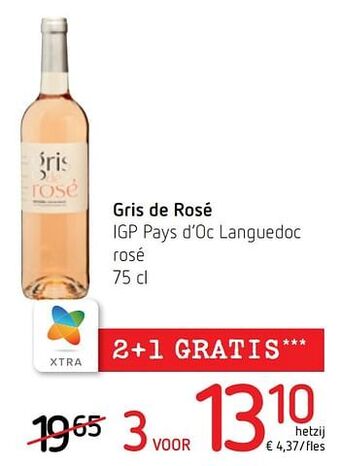 Spar Colruyt Gris de rosé igp pays d’oc languedoc rosé aanbieding