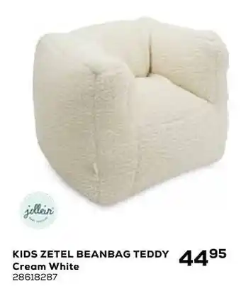 Supra Bazar Kids zetel beanbag teddy cream white 28618287 aanbieding