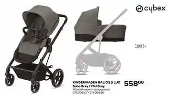 Supra Bazar Kinderwagen balios s lux soho grey - mid grey aanbieding