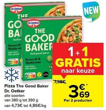Carrefour Pizza the good baker dr. oetker aanbieding