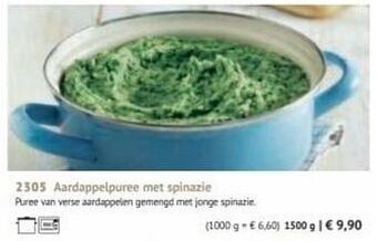 Bofrost Aardappelpuree met spinazie aanbieding