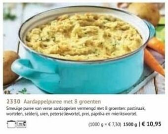 Bofrost Aardappelpuree met 8 groenten aanbieding