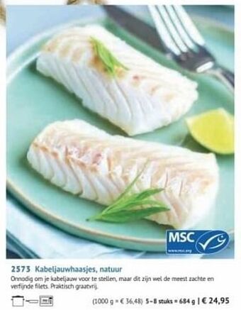 Bofrost Kabeljauwhaasjes natuur aanbieding