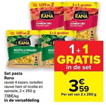Carrefour Set pasta rana aanbieding