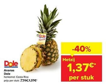 Carrefour Ananas dole aanbieding