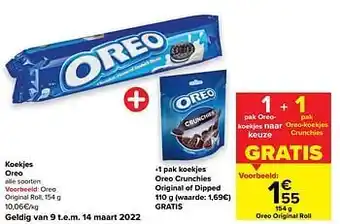 Carrefour Oreo original roll aanbieding