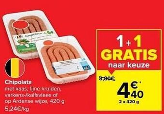 Carrefour Chipolata aanbieding