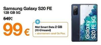 Orange Samsung galaxy s20 fe 128 gb 5g aanbieding