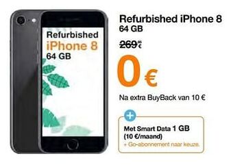 Orange Apple refurbished iphone 8 64 gb aanbieding