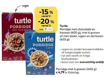 Bio Planet Turtle porridge met 6 granen 400g aanbieding