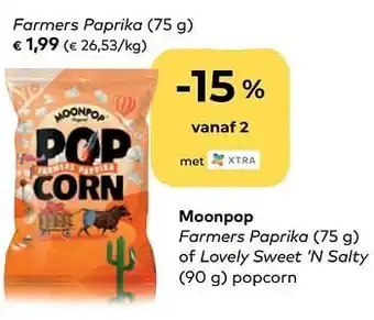 Bio Planet Moonpop farmers paprika 75g aanbieding