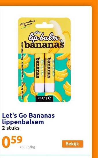 Action Let's Go Bananas Lippenbalsem aanbieding