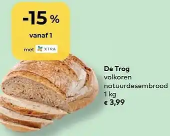 Bio Planet De trog volkoren natuurdesembrood 1 kg aanbieding