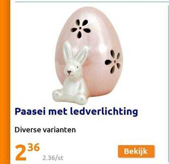 Action Paasei Met Ledverlichting aanbieding