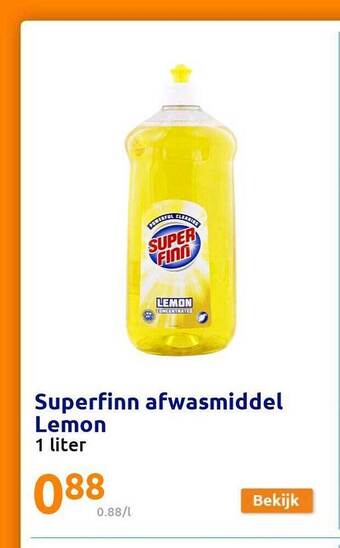 Action Superfinn Afwasmiddel Lemon aanbieding