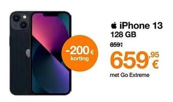 Orange Apple iphone 13 128 gb aanbieding